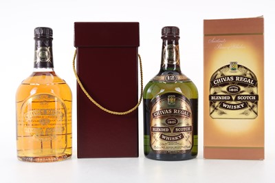 Lot 439 - CHIVAS REGAL 12 YEAR OLD STAFF BOTTLE AND STANDARD 75CL RELEASE