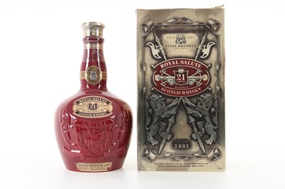 Lot 420 - CHIVAS ROYAL SALUTE 21 YEAR OLD RUBY DECANTER