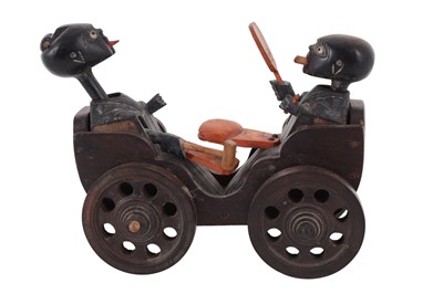 Lot 935 - JAPANESE KOBE CARVED WOOD AUTOMATON TOY