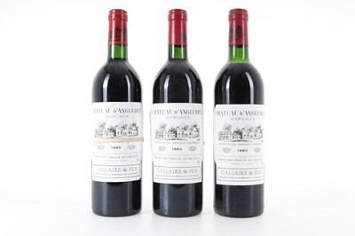 Lot 423 - THREE BOTTLES OF CHATEAU D'ANGLUDET 1985 MARGAUX