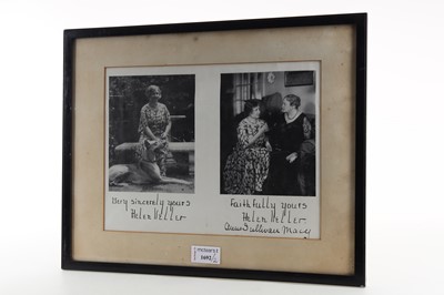 Lot 1692 - COLLECTION OF HELEN KELLER MEMORABILIA