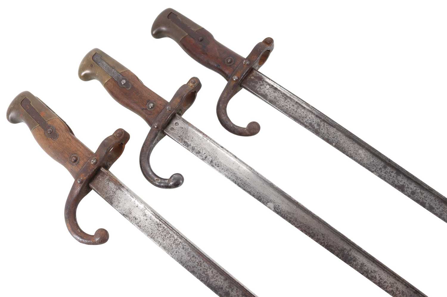 Lot 1262 - THREE FRENCH BAYONETS