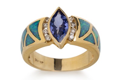 Lot 761 - TANZANITE DRESS RING