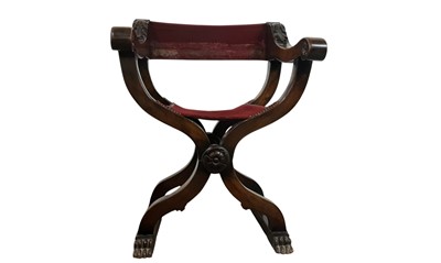 Lot 1707 - SAVONAROLA STYLE CHAIR