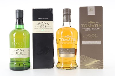Lot 444 - TOBERMORY 10 YEAR OLD AND TOMATIN LEGACY