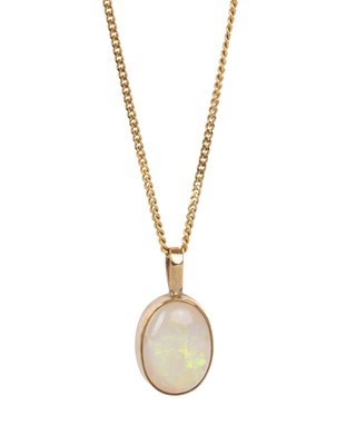 Lot 772 - OPAL PENDANT ON CHAIN