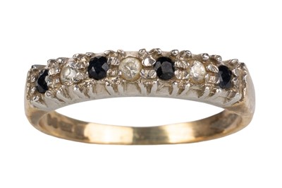 Lot 779 - SAPPHIRE HALF ETERNITY RING