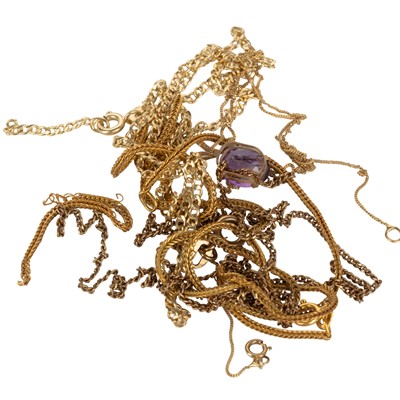 Lot 787 - AMETHYST PENDANT ON CHAIN