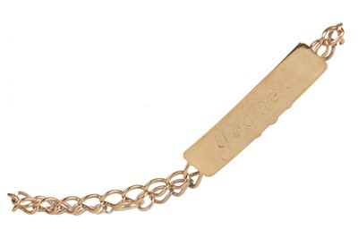 Lot 789 - GOLD IDENTITY BRACELET