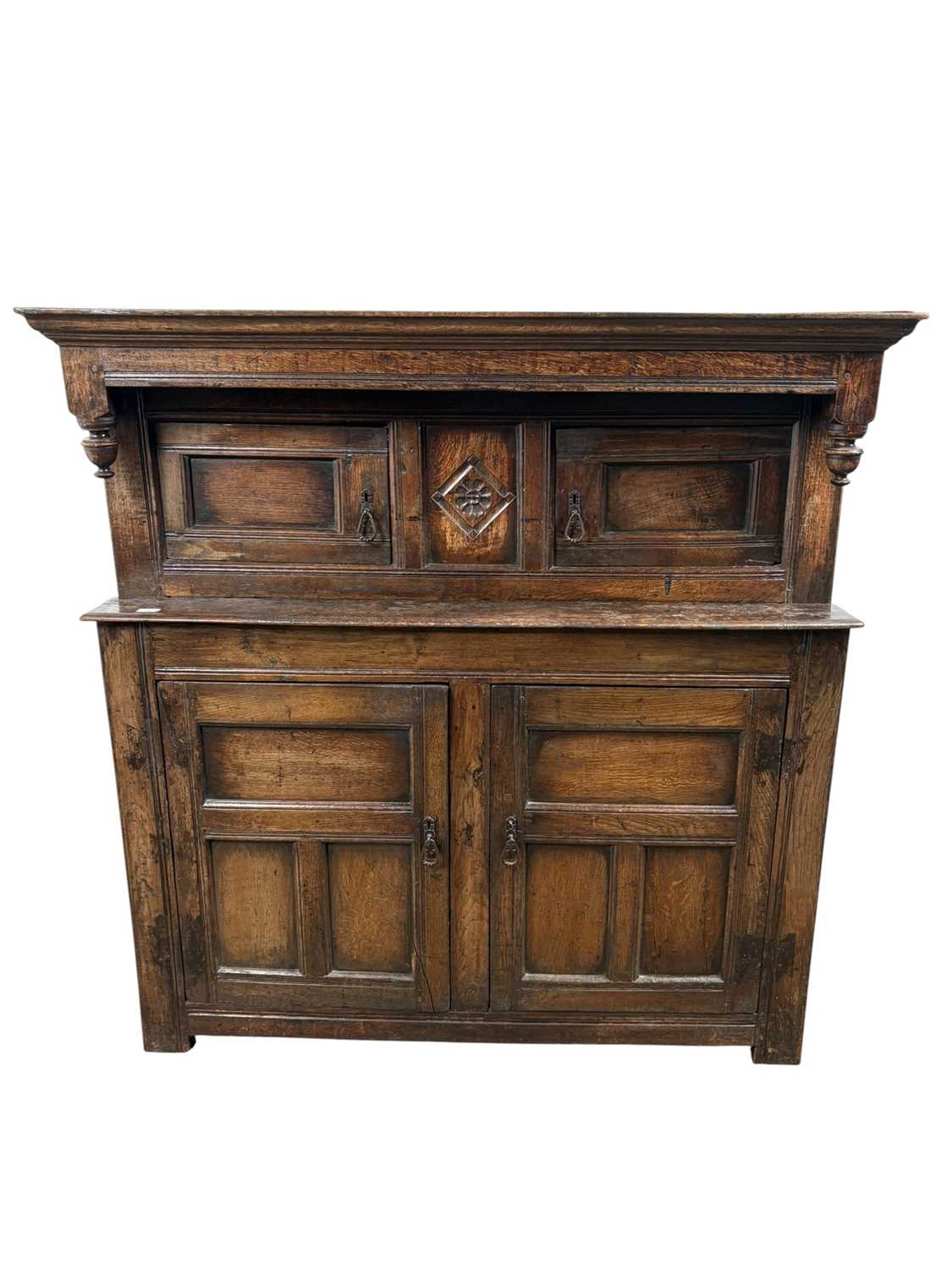 Lot 1730 - OAK COURT CUPBOARD
