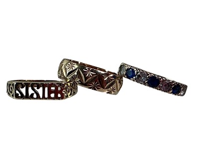 Lot 19 - THREE GOLD RINGS