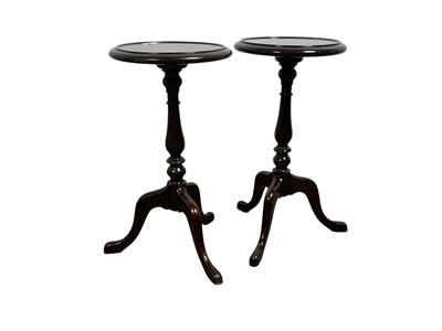 Lot 95 - PAIR OF MAHOGANY WINE TABLES