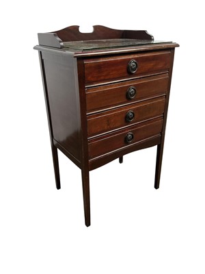 Lot 96 - MAHOGANY MUSIC CABINET