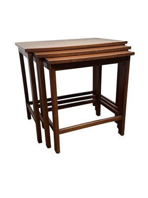 Lot 99 - NEST OF TEAK TABLES