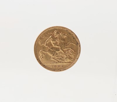 Lot 106 - EDWARD VII GOLD HALF SOVEREIGN