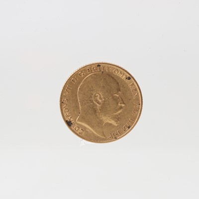 Lot 107 - EDWARD VII GOLD HALF SOVEREIGN