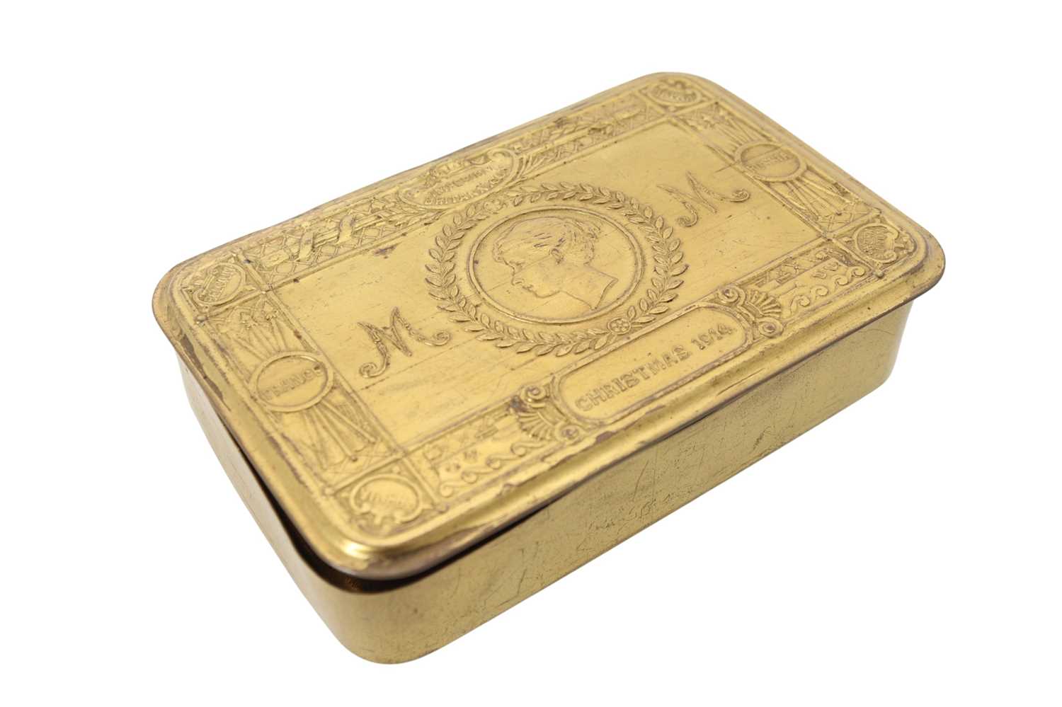 Lot 1255 - WWI BRASS CHRISTMAS TIN