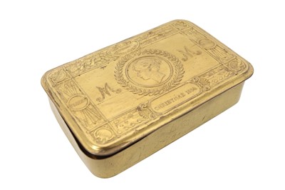Lot 1255 - WWI BRASS CHRISTMAS TIN