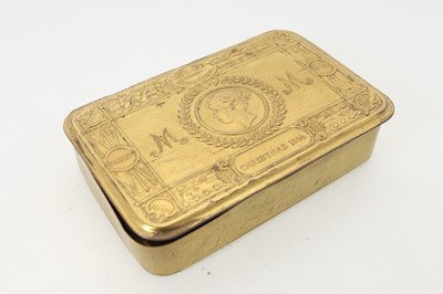 Lot 1255 - WWI BRASS CHRISTMAS TIN