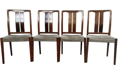 Lot 1732 - SET OF FOUR ROSEWOOD DINING CHAIRS
