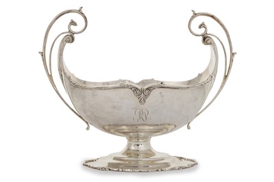 Lot 26 - GEORGE V SILVER TWIN HANDLED BASKET