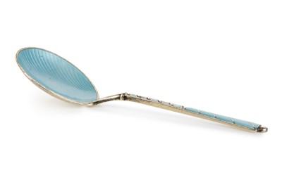 Lot 151 - DANISH SILVER AND ENAMEL SPOON