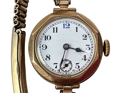 Lot 9 - TWO GOLD CASED WRIST WATCHES