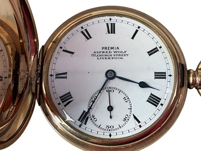 Lot 54 - GOLD PLATED FULL HUNTER POCKET WATCH