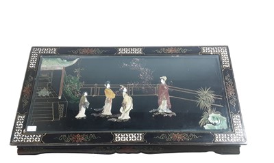 Lot 945 - CHINESE BLACK LACQUER COFFEE TABLE