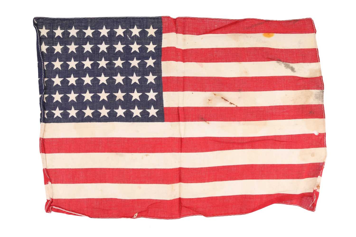 Lot 1275 - TWO DISTRESSED U.S.A. PENNANT STYLE FLAGS