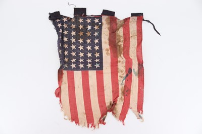 Lot 1275 - TWO DISTRESSED U.S.A. PENNANT STYLE FLAGS