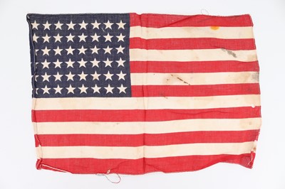 Lot 1275 - TWO DISTRESSED U.S.A. PENNANT STYLE FLAGS