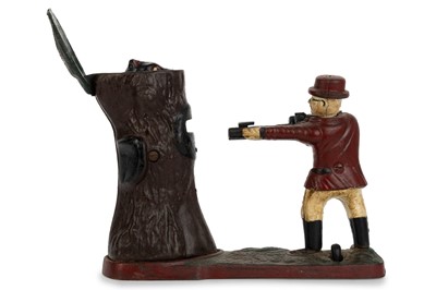 Lot 1751 - VINTAGE CAST IRON MECHANICAL MONEY BANK