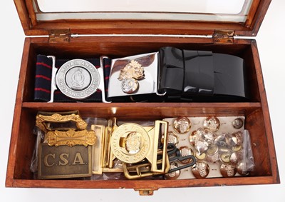 Lot 1277 - GROUP OF BRITISH REGIMENTAL BELTS AND BUCKLES