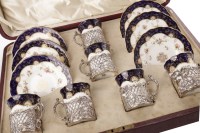 Lot 800 - EARLY 20TH CENTURY COALPORT SILVER MOUNTED...
