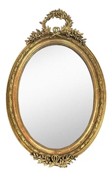 Lot 1760 - EMPIRE STYLE GILT WALL MIRROR