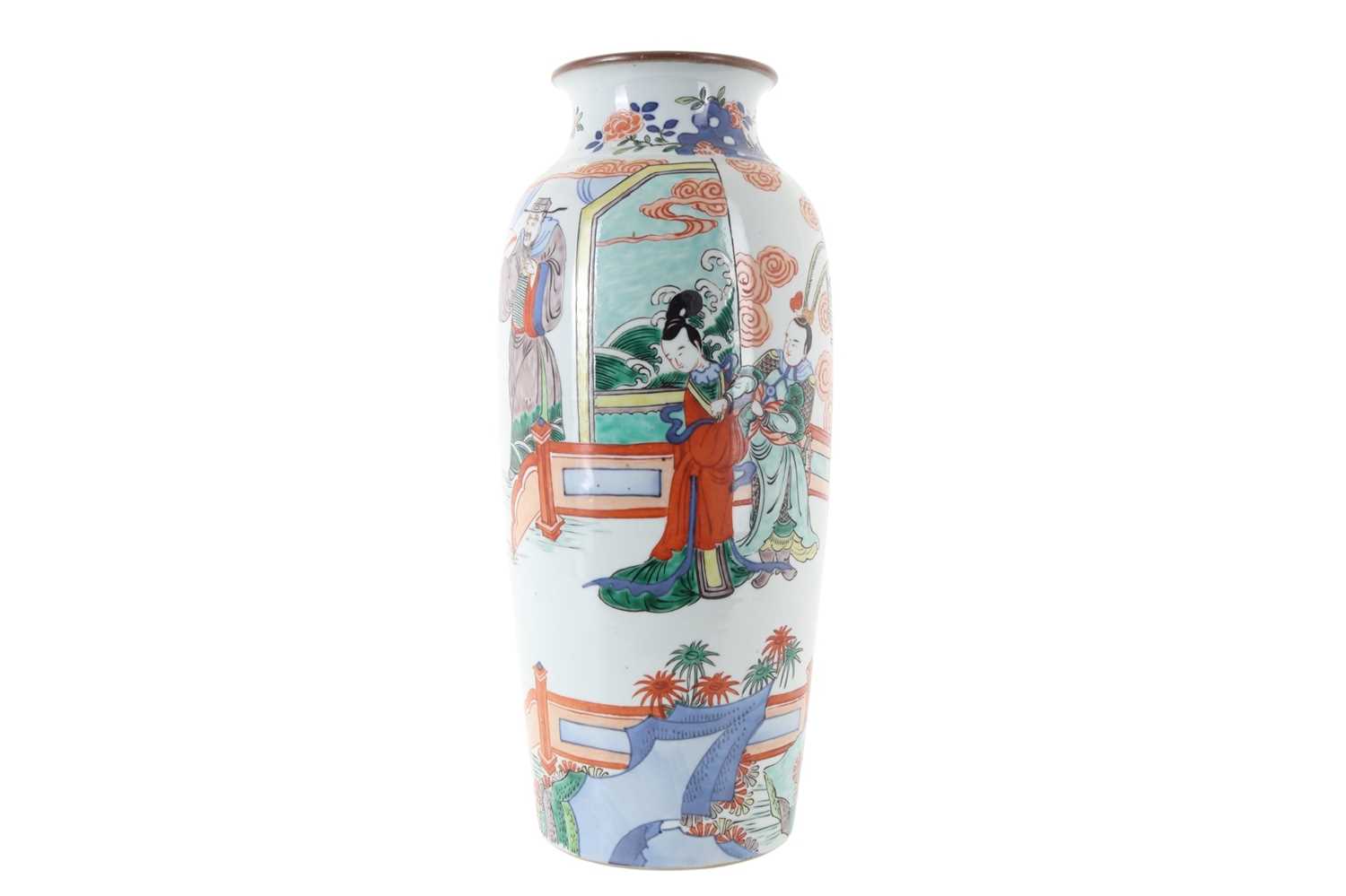 Lot 948 - LARGE CHINESE WUCAI VASE