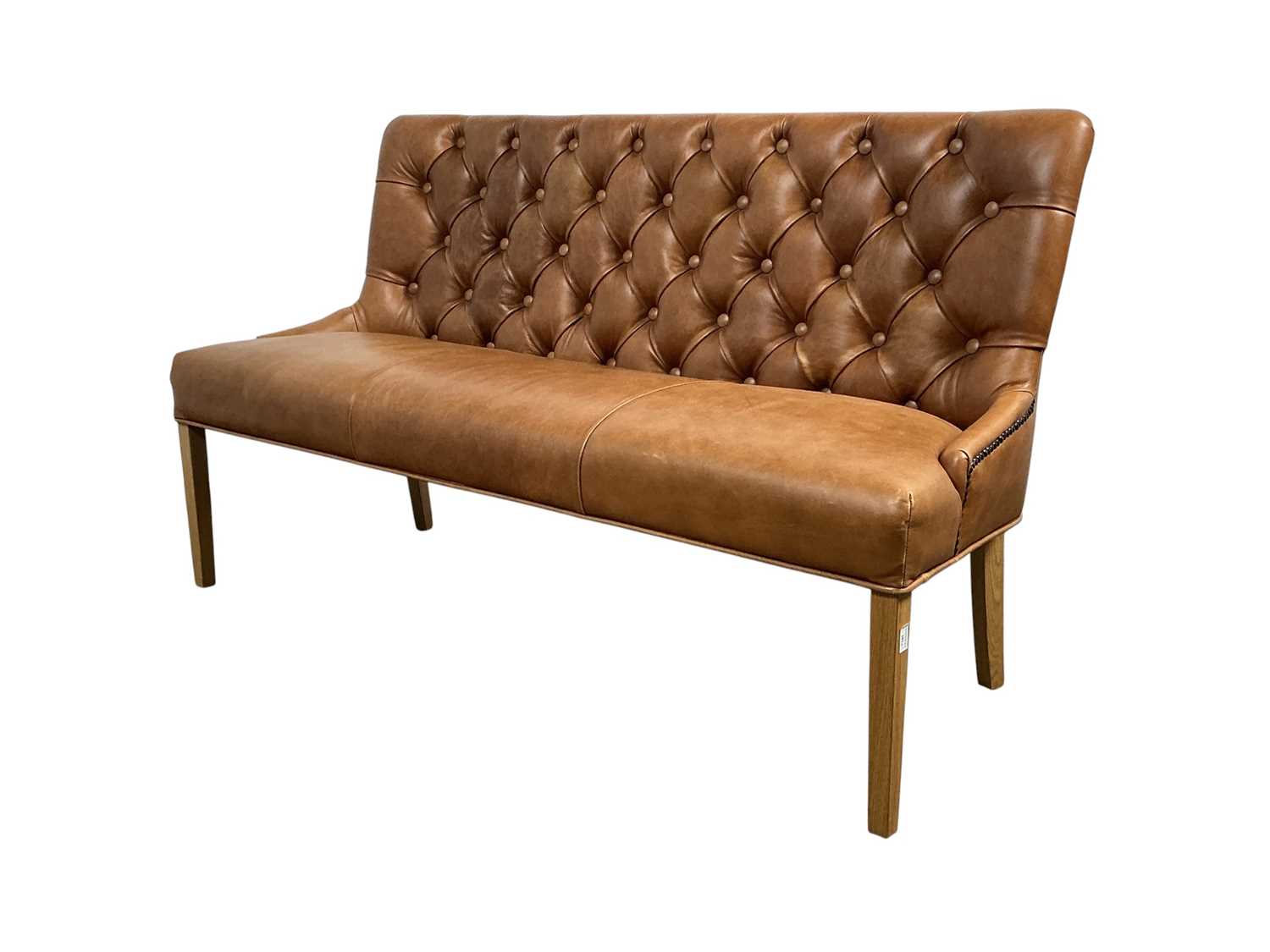 Lot 1780 - PAIR OF CHESTERFIELD STYLE DINING BENCHES