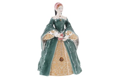 Lot 1767 - M. EVANS FOR ROYAL WORCESTER, FIGURE OF 'QUEEN MARY I'
