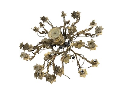 Lot 1769 - GILT BRASS CHANDELIER