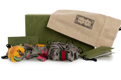 Lot 88 - TWO GUCCI SILK SCRUNCHIES