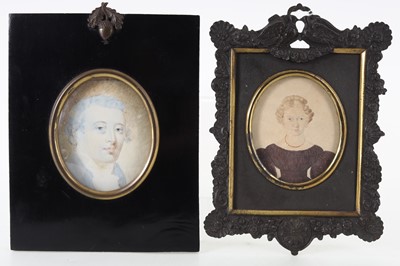 Lot 1777 - TWO PORTRAIT MINIATURES