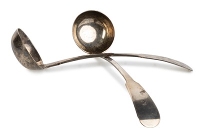 Lot 162 - PAIR OF WILLIAM IV SCOTTISH SILVER TODDY LADLES