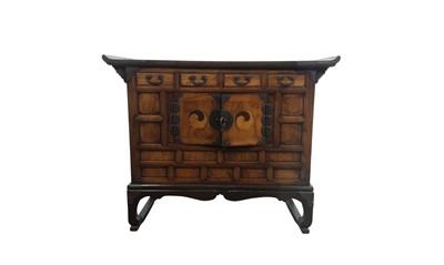 Lot 960 - KOREAN ELM AND CHERRY WOOD CHEST