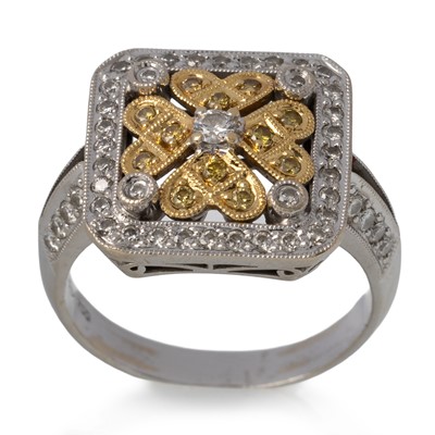 Lot CERTIFICATED DIAMOND RING