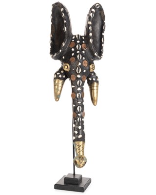 Lot 1825 - CARVED AFRICAN BAMILEKE ELEPHANT MASK