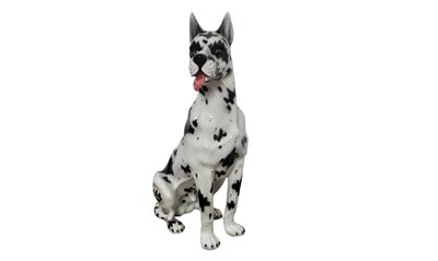 Lot 1835 - LARGE CERAMIC DOG FIGURE