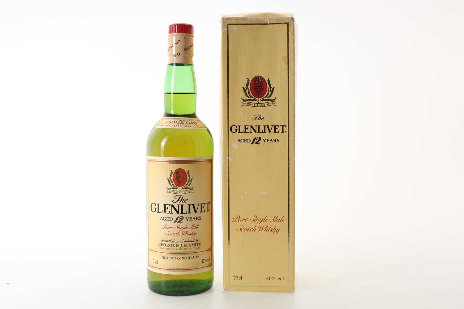 Lot 21 - GLENLIVET 12 YEAR OLD 1980S 75CL
