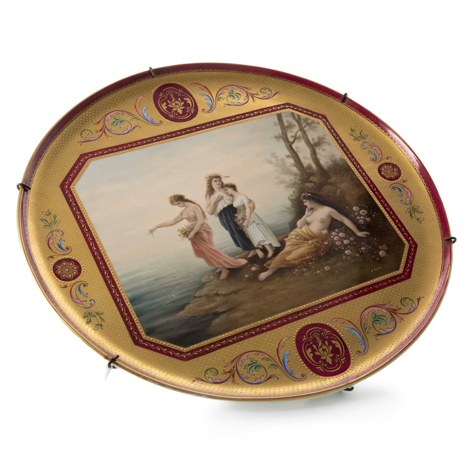 Lot 1838 - VIENNESE CIRCULAR WALL PLAQUE