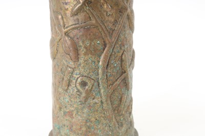 Lot 1296 - PAIR OF WWI TRENCH ART SHELL CASE VASES